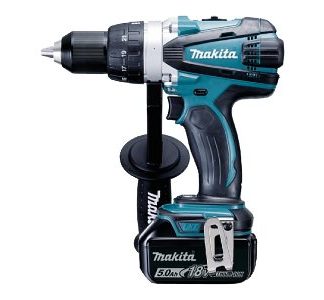Makita DDF458RTJ - Porakone - akkuporakone - 2-nopeuksinen - avaimeton porapatruuna 13 mm - 91 N-m - 2 akkua - 18 V