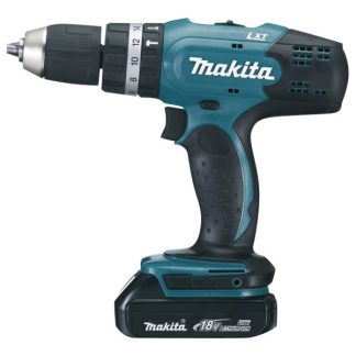 Makita DHP453RFE - Poravasara/ruuvinväännin - akkuporakone - 2-nopeuksinen - avaimeton porakori - 42 N-m - 2 akkua - 18 V
