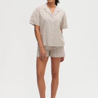 Nanso ARMAS puuvillapaita - beige/valkoinen-XXL