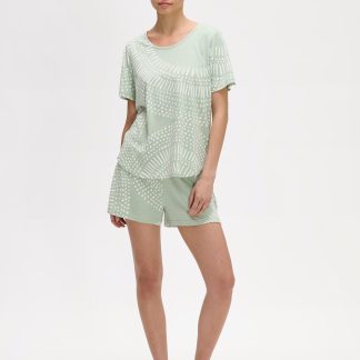 Nanso AURA shortsipyjama - vaaleanvihreä-M