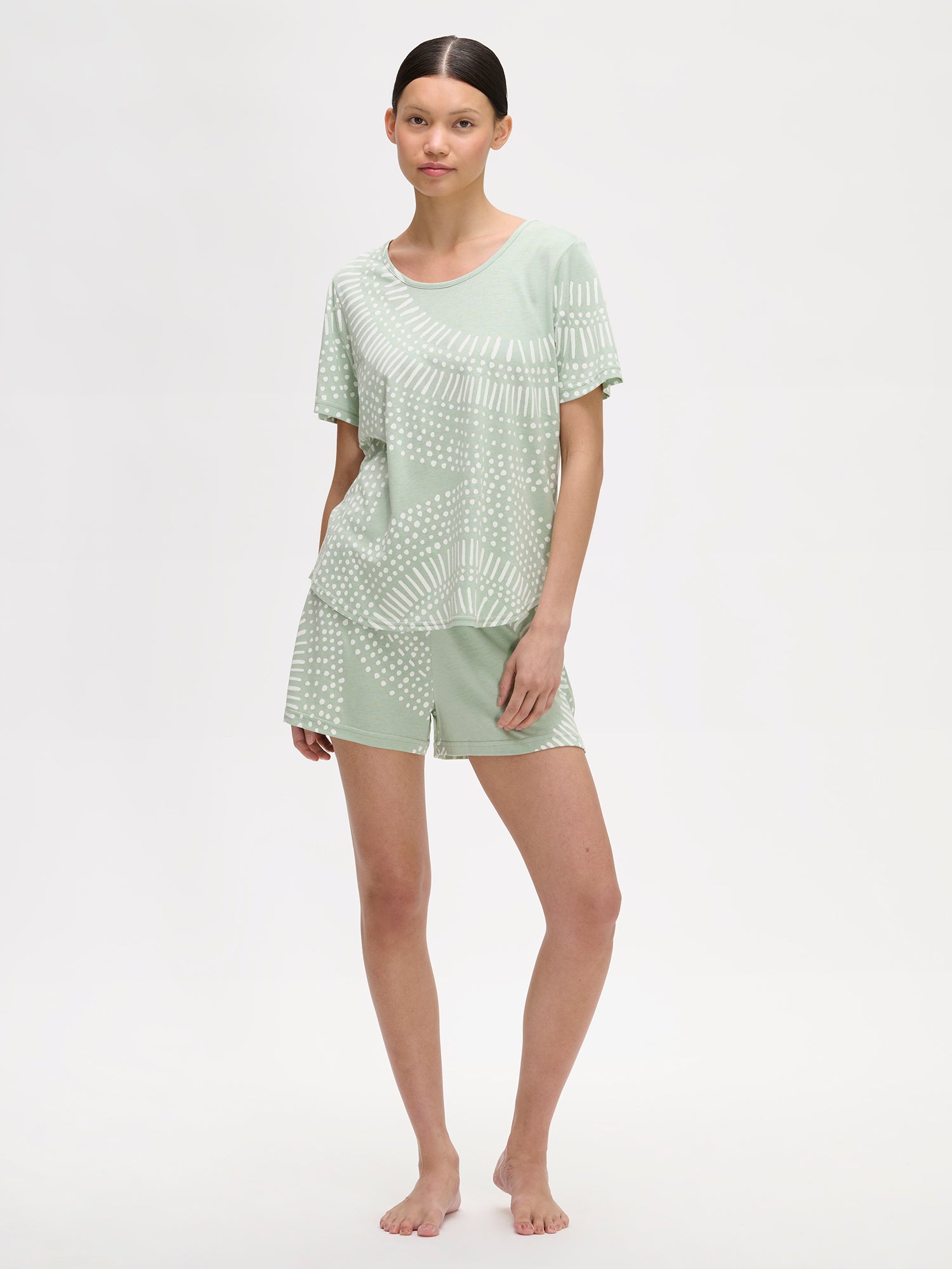 Nanso AURA shortsipyjama - vaaleanvihreä-XS