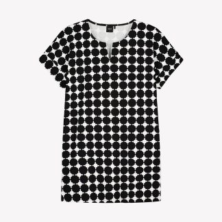 Nanso AVENE trikootunika - mustavalkoinen-XXXL