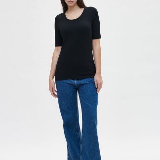 Nanso BASIC pusero puolihihoilla - musta-XL