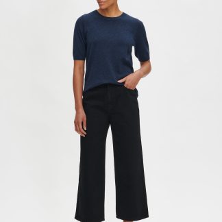 Nanso CROPPED LEVEE farkut - musta-44