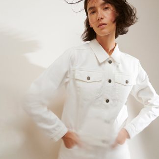 Nanso DENIM farkkutakki - luonnonvalkoinen-38