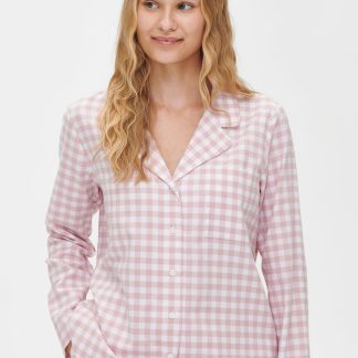 Nanso FLANELLI pyjamapaita - vaaleanpunainen-XXL