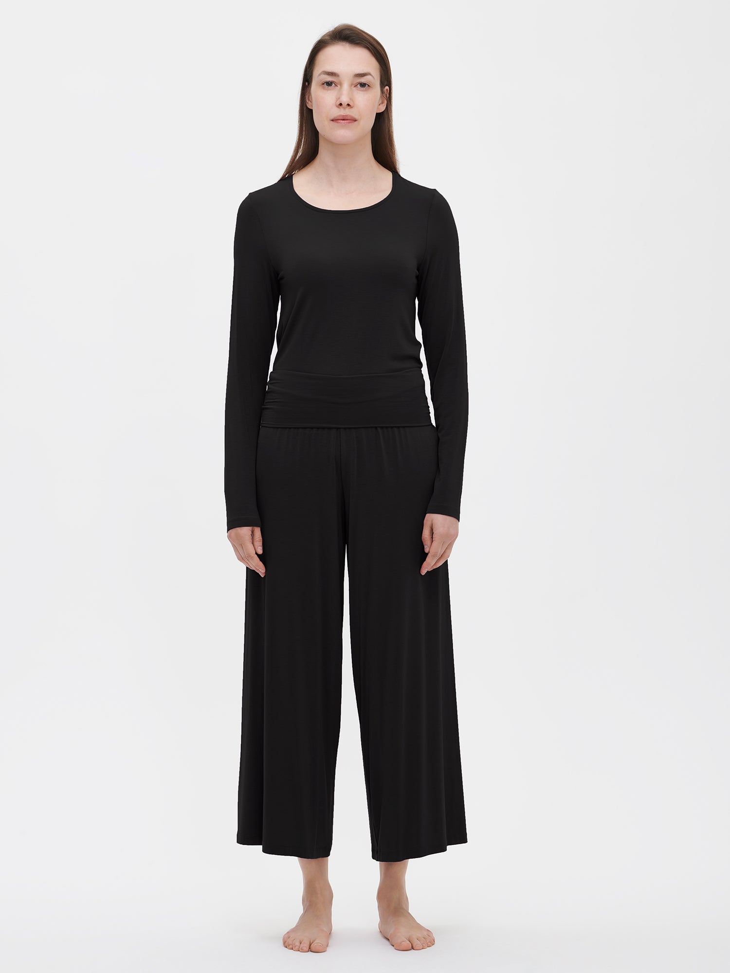 Nanso HENTO 7/8 pituiset housut - musta-XL
