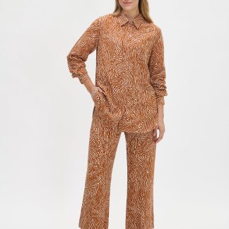 Nanso JÄLKI culottes-housut - ruskea-38
