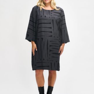 Nanso KAIKU lyhyt kangasmekko - harmaa-38