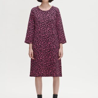 Nanso LEA pitkä mekko - pinkki/musta-XS