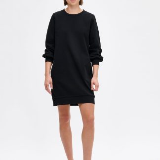Nanso LEIJA suoralinjainen mekko - musta-S