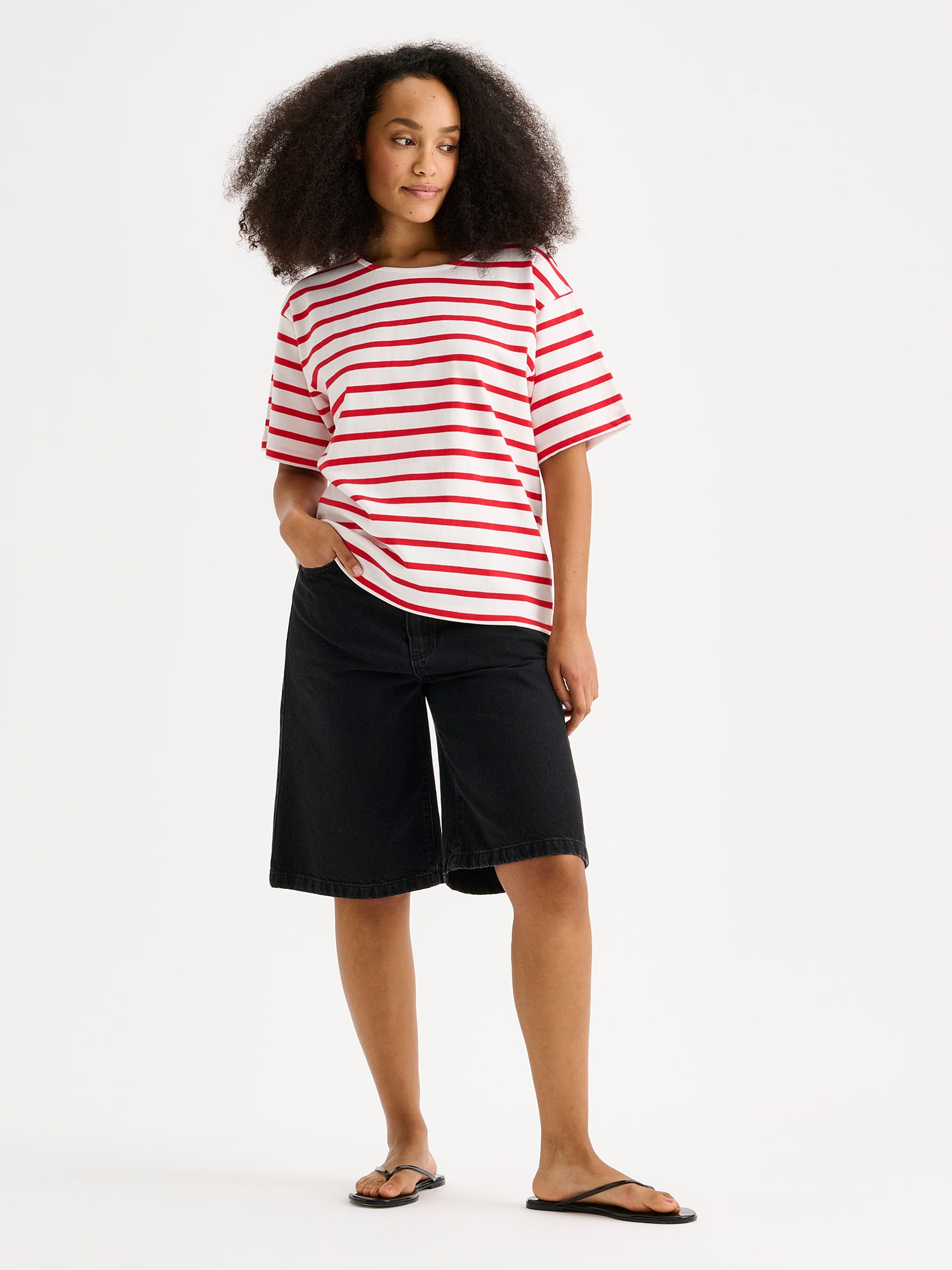 Nanso LEVEE farkkushortsit - harmaa-46