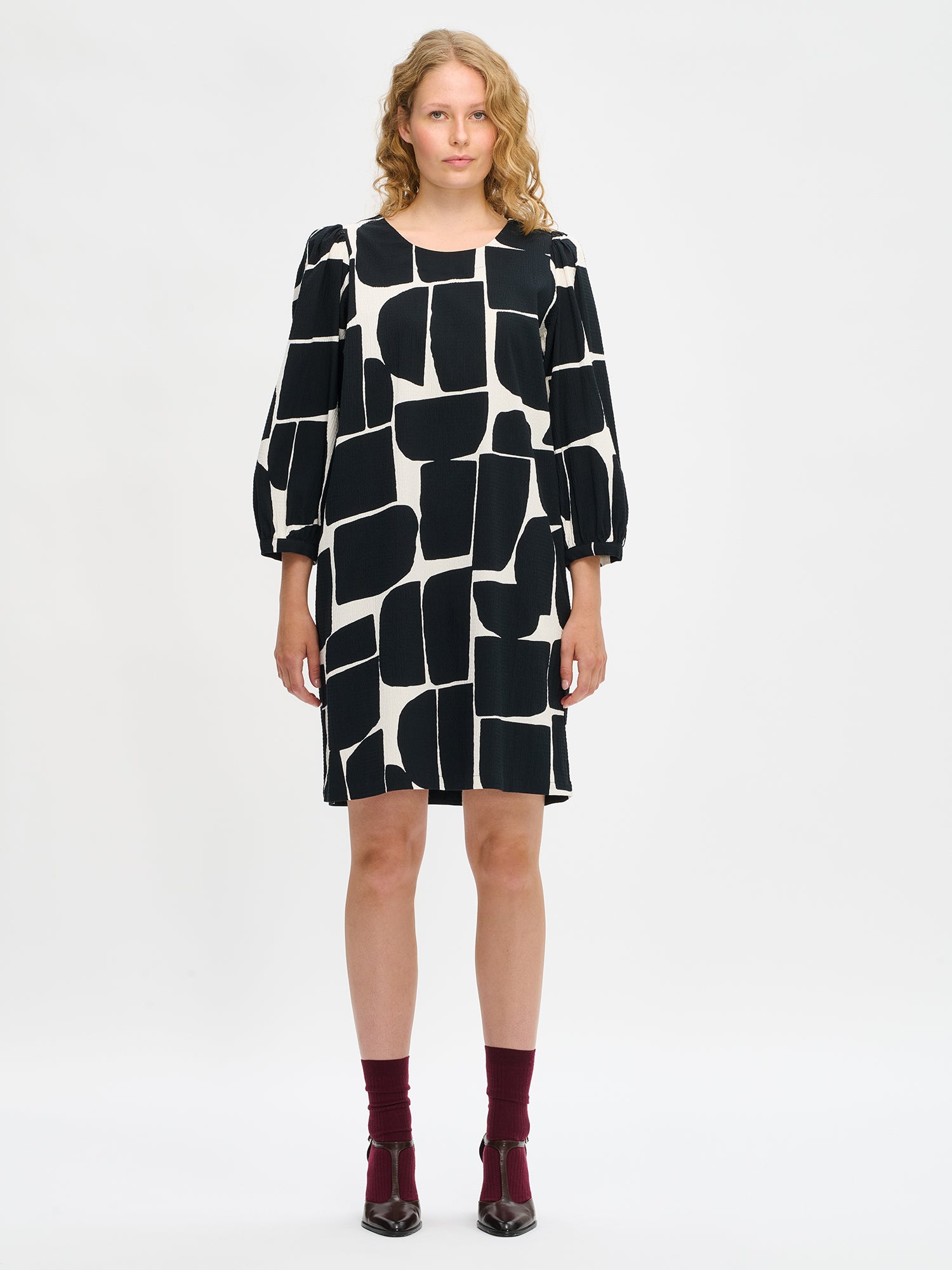 Nanso MUURI mekko - mustavalkoinen-36