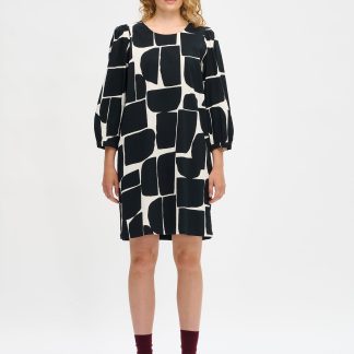 Nanso MUURI mekko - mustavalkoinen-38