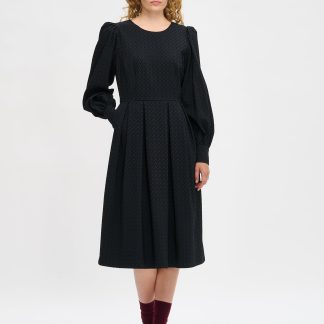Nanso RELIEFI pitkä mekko - musta-40