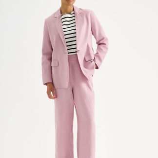 Nanso SAARI culottes-pellavahousut - roosa-38