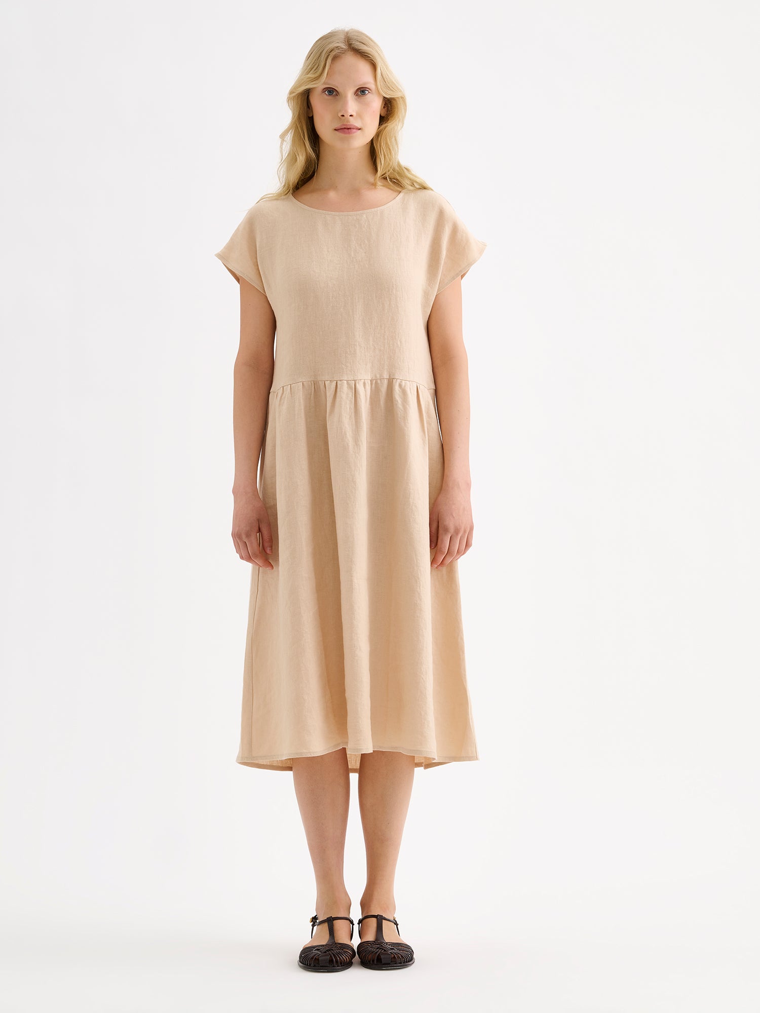 Nanso SAARI pellavamekko - beige-46