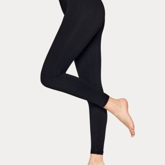 Nanso SEAMLESS RIBBED leggingsit - musta-S-M