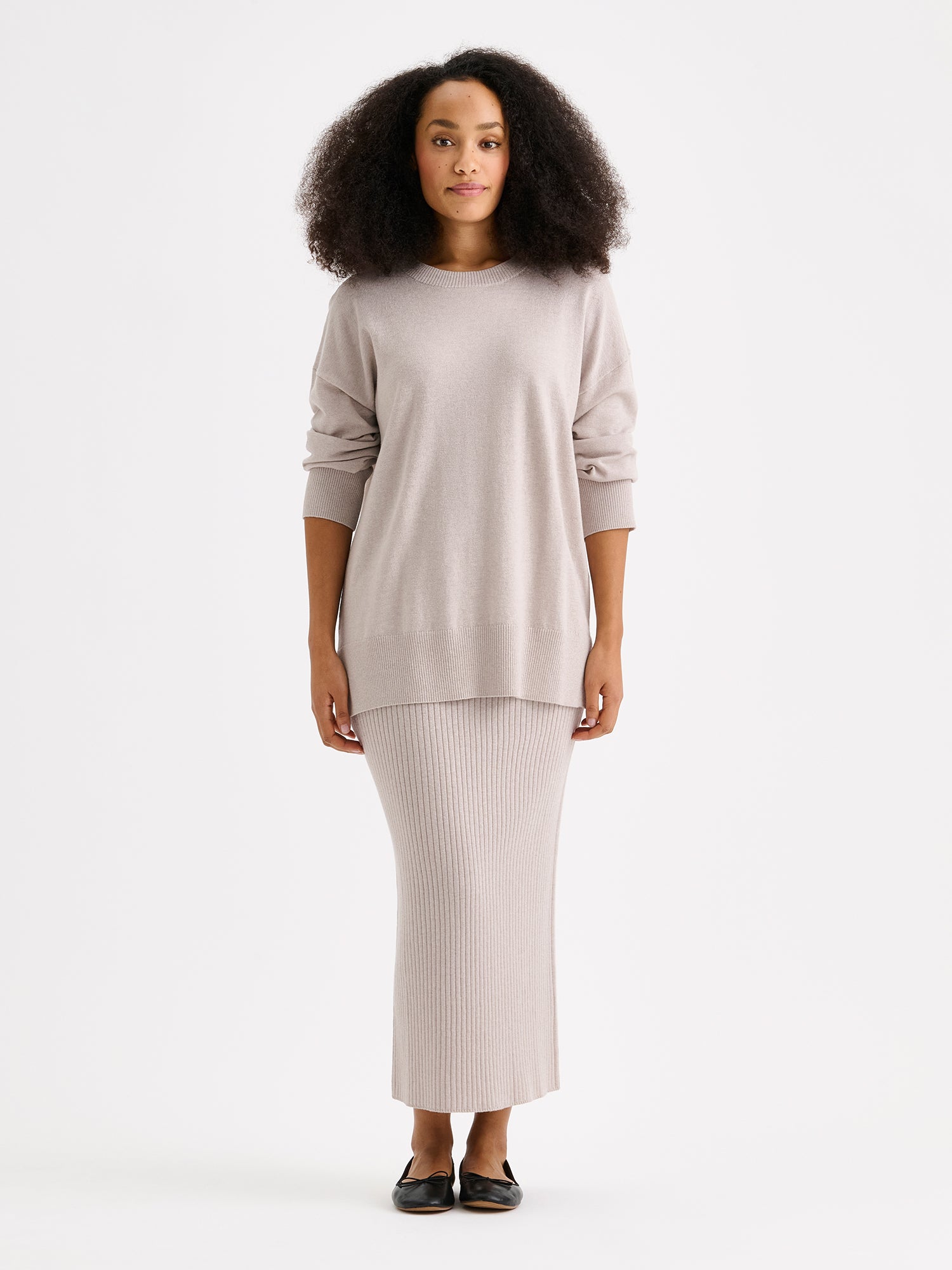 Nanso VILLIS neulehame - harmaanbeige-S