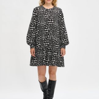 Nanso VIRKKUU mekko - mustavalkoinen-XXL