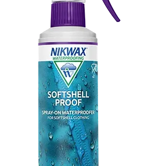 Nikwax Softshell Proof Spray-On tekstiilien hoito ja korjaus