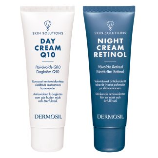 Päivävoide Q10 & Yövoide Retinol - Skin Solutions -setti normaalille ja kuivalle iholle