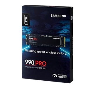 Samsung 990 PRO MZ-V9P1T0BW - SSD - kryptauslevy - 1 TB - sisäinen - M.2 2280 - PCIe 4.0 x4 (NVMe) - 256-bittinen AES - TCG Opal Encryption 2.0