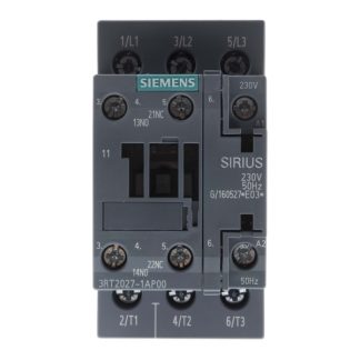 Siemens 3RT2027-1AP00 Kontaktori 3 x katkaisija 15 kW 230 V/AC 32 A apukoskettimella 1 kpl 1 kpl