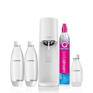 SodaStream Soodakone Terra - Megapakkaus - Valkoinen - 2 x 1 litran pulloa