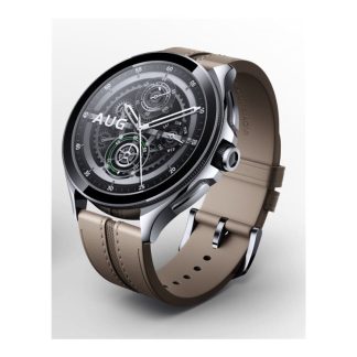 Xiaomi Watch 2 Pro - 46 mm - hopea ruostumaton teräs - älykello rannekkeella - nahka - ruskea - ranteen koko: 135-205 mm - näyttö 1