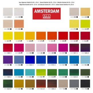 Amsterdam Standard Series Acrylics General Selection Set 48 × 20 ml