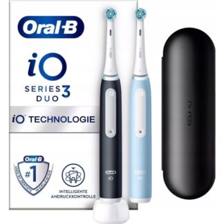 Eltandborste iO3 Duo Matt Black / Ice Blue