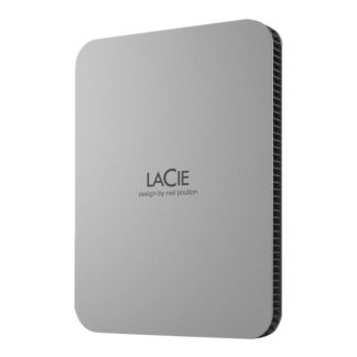 LaCie Mobile Drive STLP2000400 - Kiintolevy - 2 TB - ekstern (bærbar) - USB 3.2 Gen 1 (USB-C stikforbindelse) - månesølv - med 3 års Seagate Rescue Data Recovery