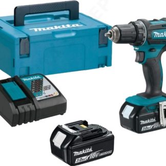 Makita DDF482RFJ - Porakone/porakone - akkuporakone - 2-nopeuksinen - avaimeton porakori 13 mm - 62 N-m - 2 akkua - 18 V