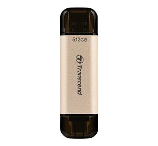 Transcend JetFlash 930C - USB-muistitikku - 128 GB - USB 3.2 Gen 1 / USB-C - kultainen