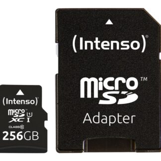 Intenso Premium - Flash-muistikortti (microSDXC-SD-sovitin sisältyy) - 256 GB - UHS-I / Class10 - microSDXC UHS-I