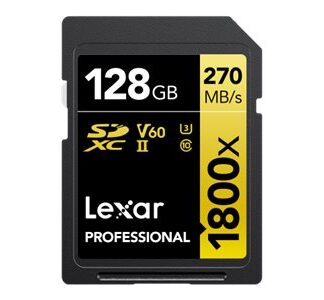 Lexar Professional 1800x SDXC 128GB Class 10 UHS-II/U3 V60 -kortti (LSD1800128G-BNNNG)