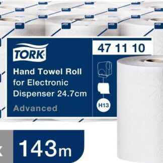 Käsipyyhe Tork H13 Advanced 2-kerroksinen valkoinen 143 m - elektroniseen annostelijaan - (6 rullaa laatikossa)